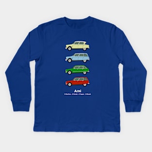 Ami 6 and Ami 8 classic car collection Kids Long Sleeve T-Shirt